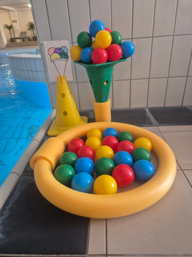 Docent geeft uitleg aan de badrand Docent geeft uitleg aan de badrand